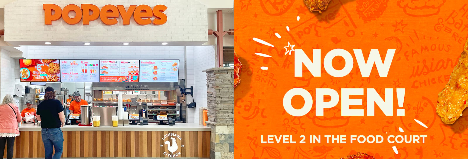 POPEYES NOW OPEN SLIDER