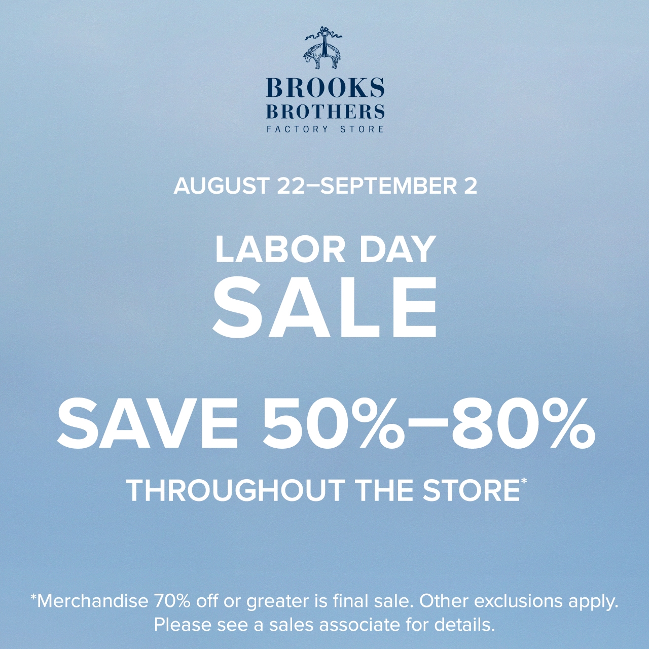 Brooks Brothers Labor Day Sale 1280x1280 EN