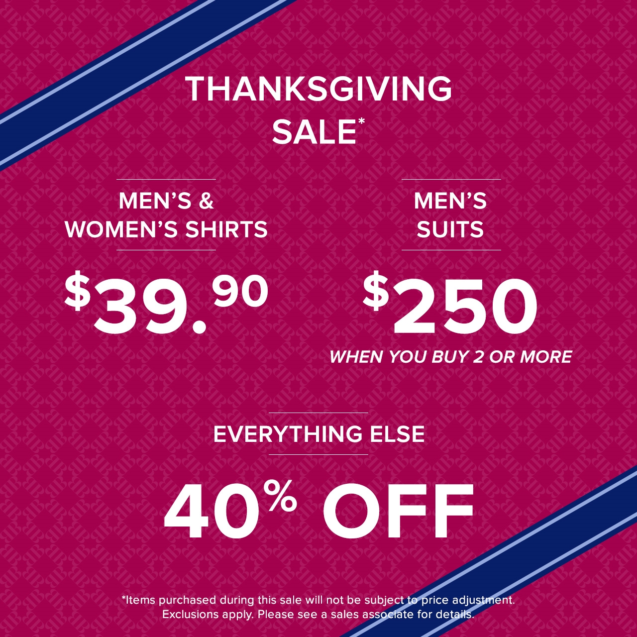 Brooks Brothers Thanksgiving Sale 1280x1280 EN