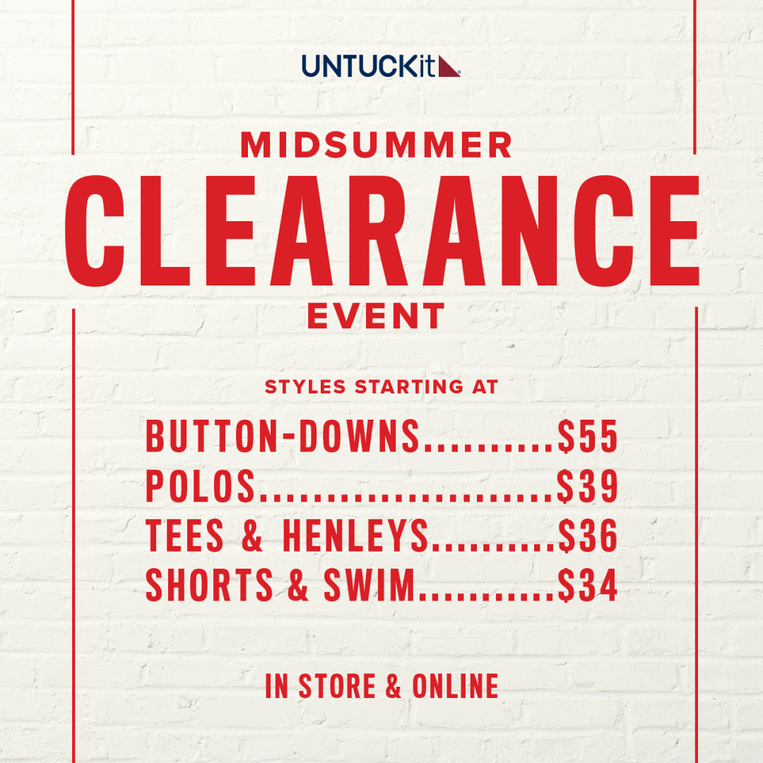 UNTUCKit Campaign 92 UNTUCKit Mid Summer Clearance Sale EN 1080x1080 1