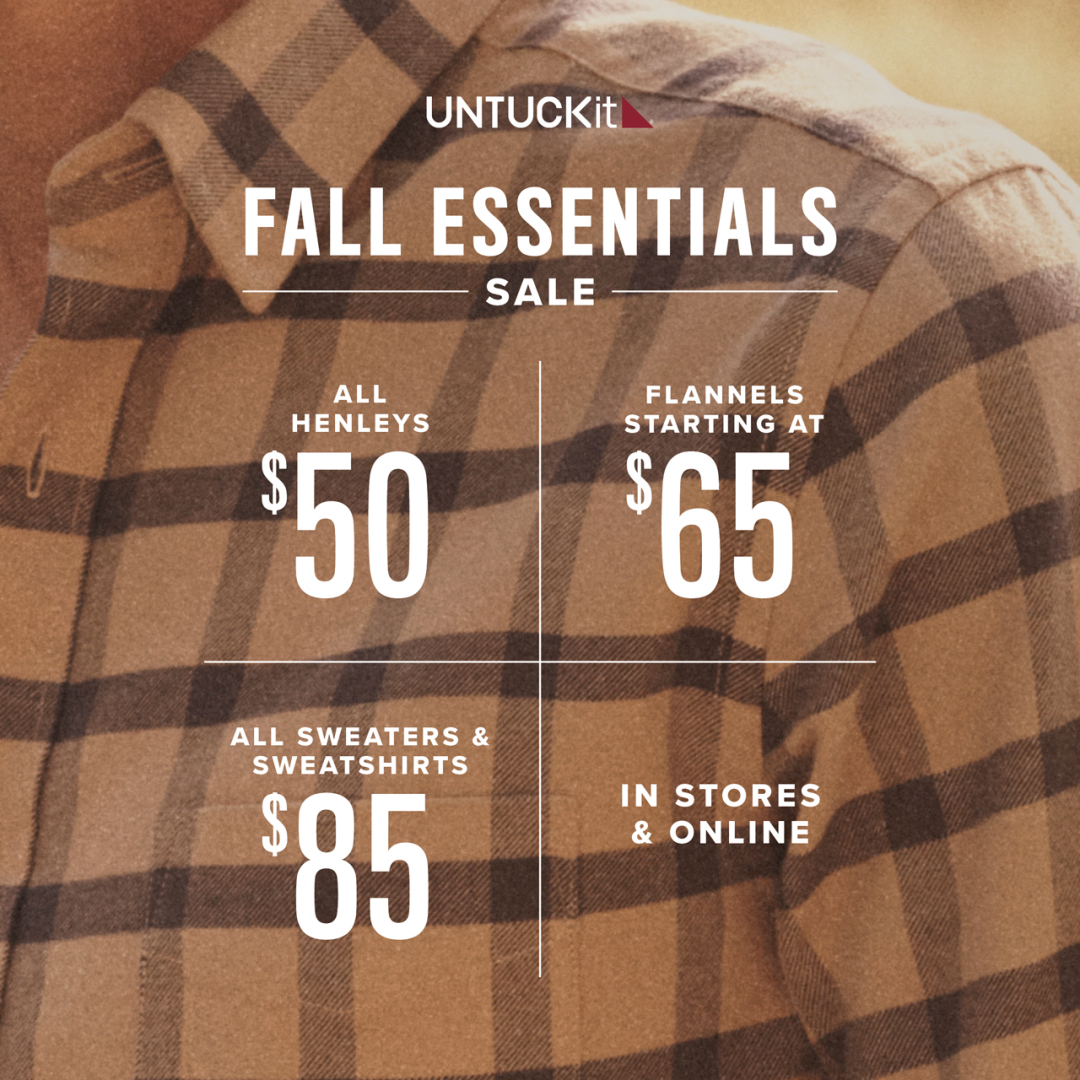 UNTUCKit Campaign 100 Fall Essentials Sale EN 1080x1080 1