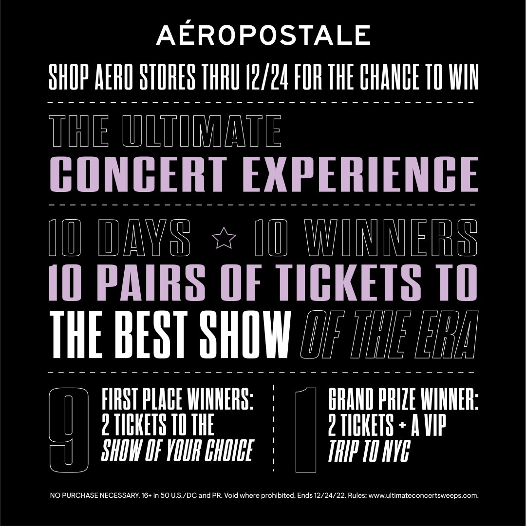 Aeropostale Factory Campaign 37 AERO HOLIDAY SWEEPSTAKES EN 1080x1080 2