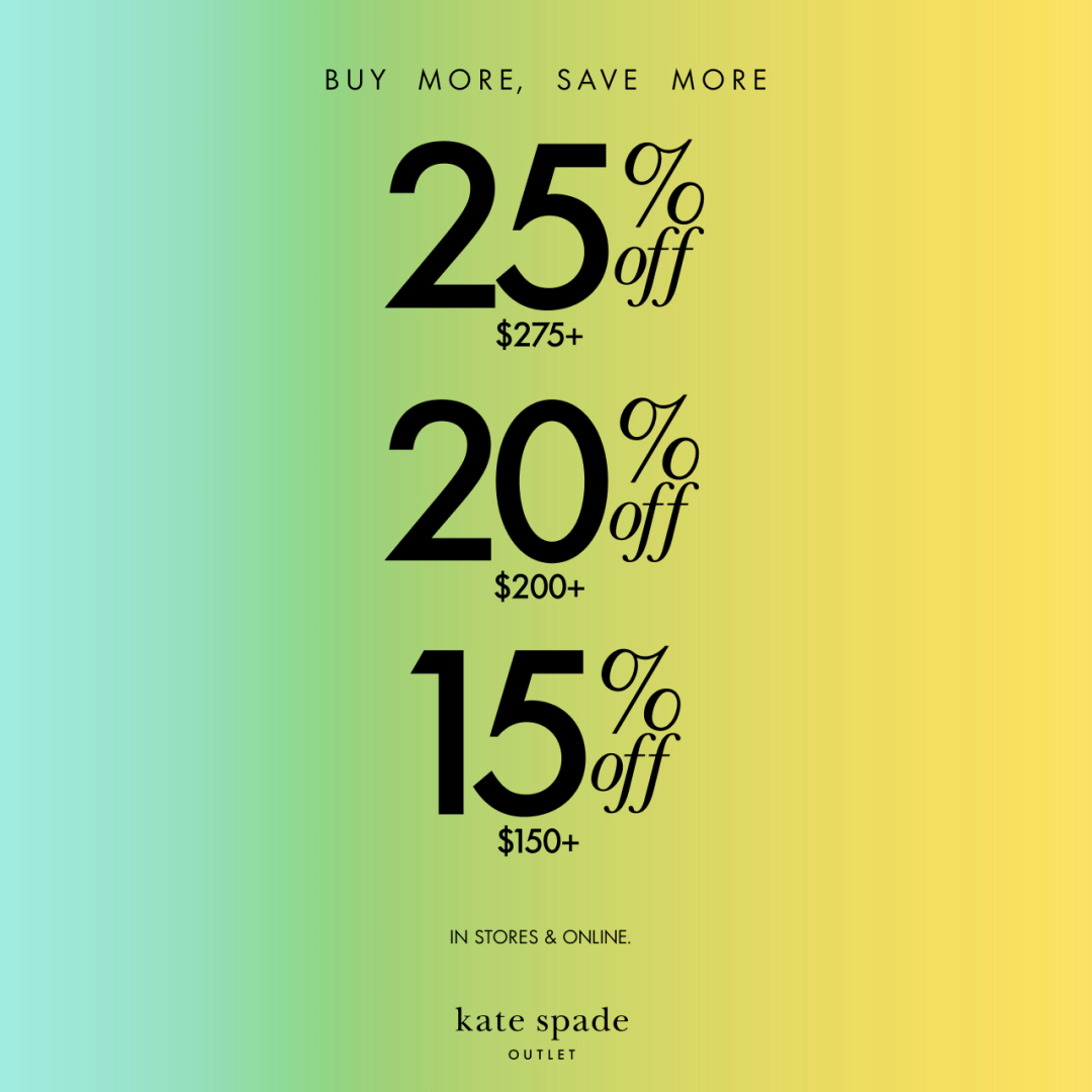 Kate Spade Outlet Campaign 109 Savings to the max EN 1080x1080 1