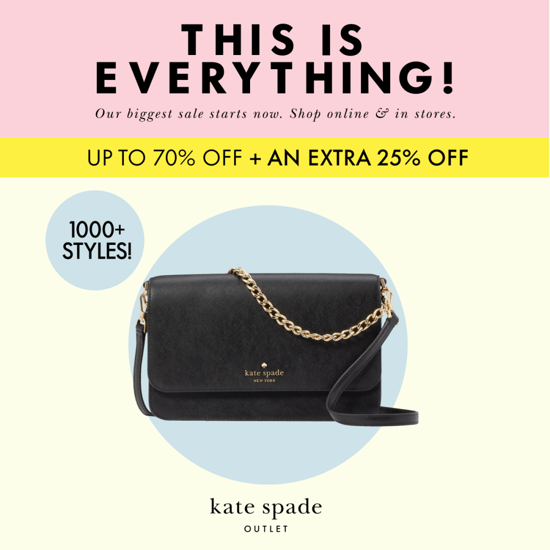 Kate Spade Outlet Campaign 114 Score major savings with our biggest sale of the year EN 1080x1080 1